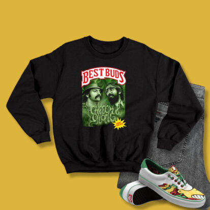 BEST BUDS Cheech And Chong Smoke Together Vintage Sweatshirt