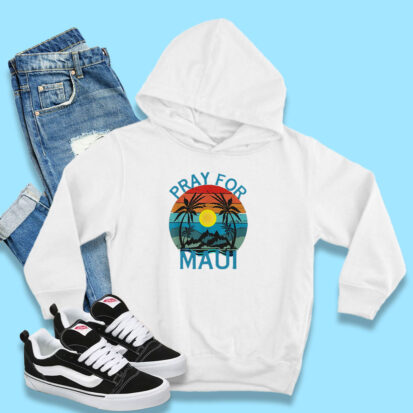 Pray For Maui Hawaii Wildflower Hoodie