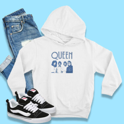 Queen Blue Band Photo & Logo Hoodie