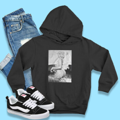 Black And White Megan Photo Hoodie