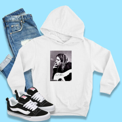 Nirvana Kurt Cobain Smoking Photo Hoodie