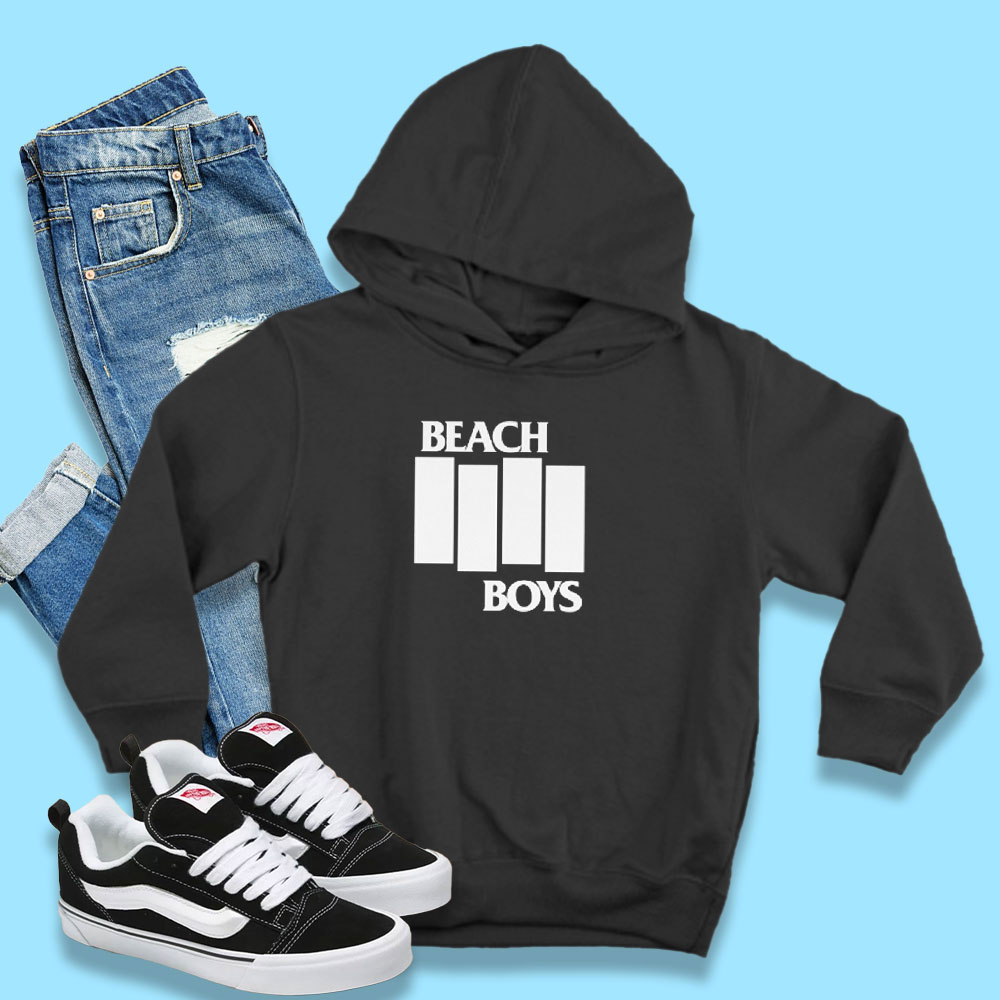 Beach Boys Black Flag Logo Parody Hoodie