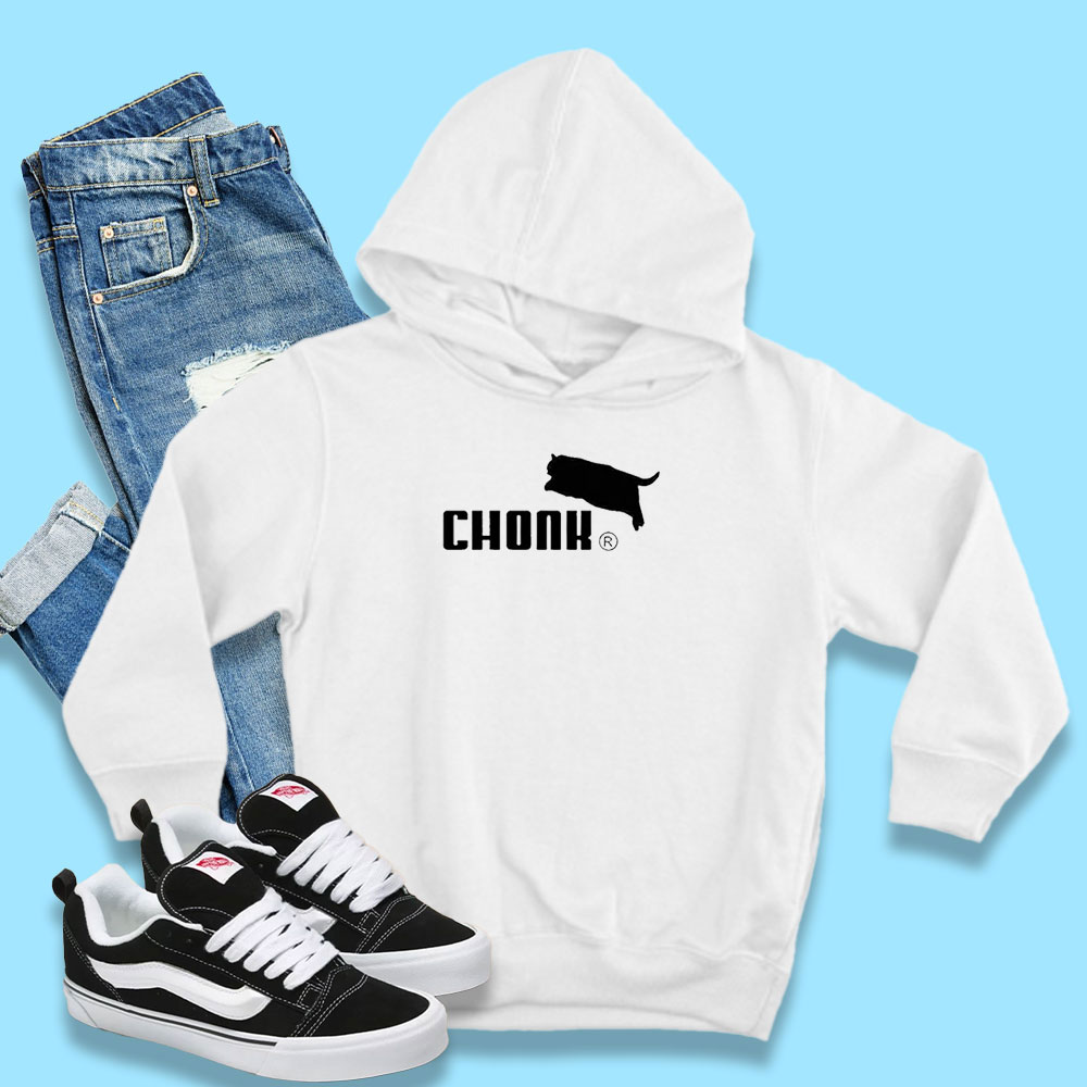 Chonk Cat Logo Parody Hoodie