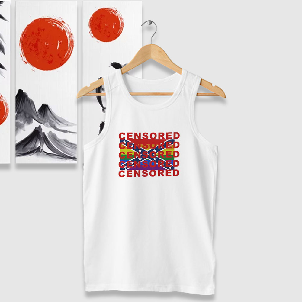 Rebel Pride Flag Censored Tank Tops