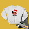Mrs Claus Santa Melanin Christmas Black Peeking Claus Sweatshirt