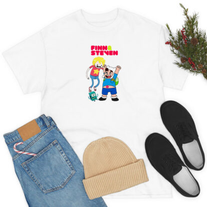 Adventure TIme Finn and Steven Universe T Shirt