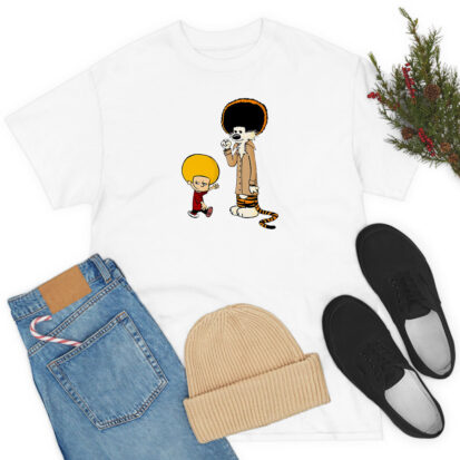 Afro Calvin and Hobbes T Shirt