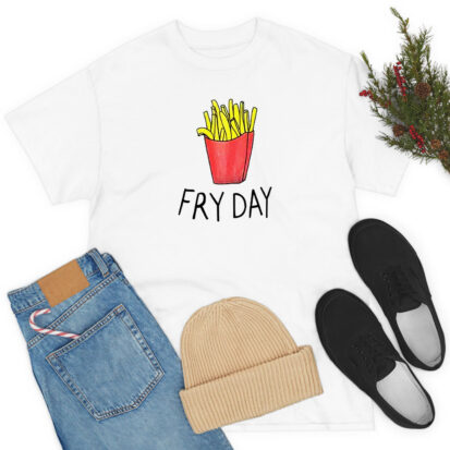 Fries Letter Print T Shirt