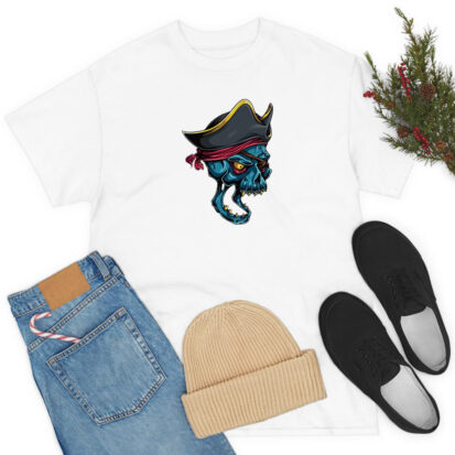 Pirate Skull Blue T Shirt