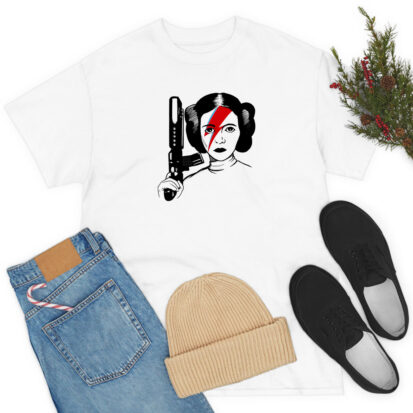 Princess Leia David Bowie T Shirt