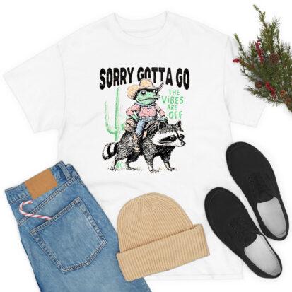 Cowboy Frog Riding Raccoon The Vibes Are Off Weird T Shirt