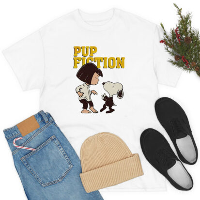 Lucy and Snoopy Pulp Fiction T Shirt