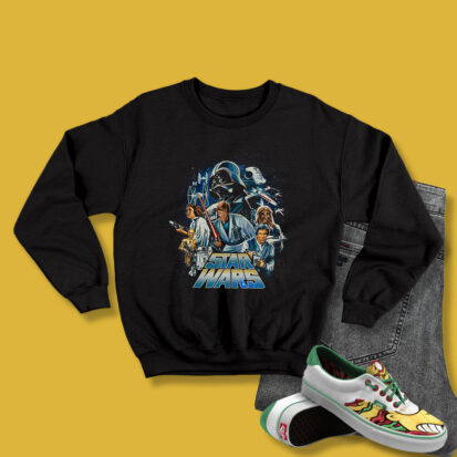 Star Wars A New Hope Classic Characters Retro Art Sweatshirt